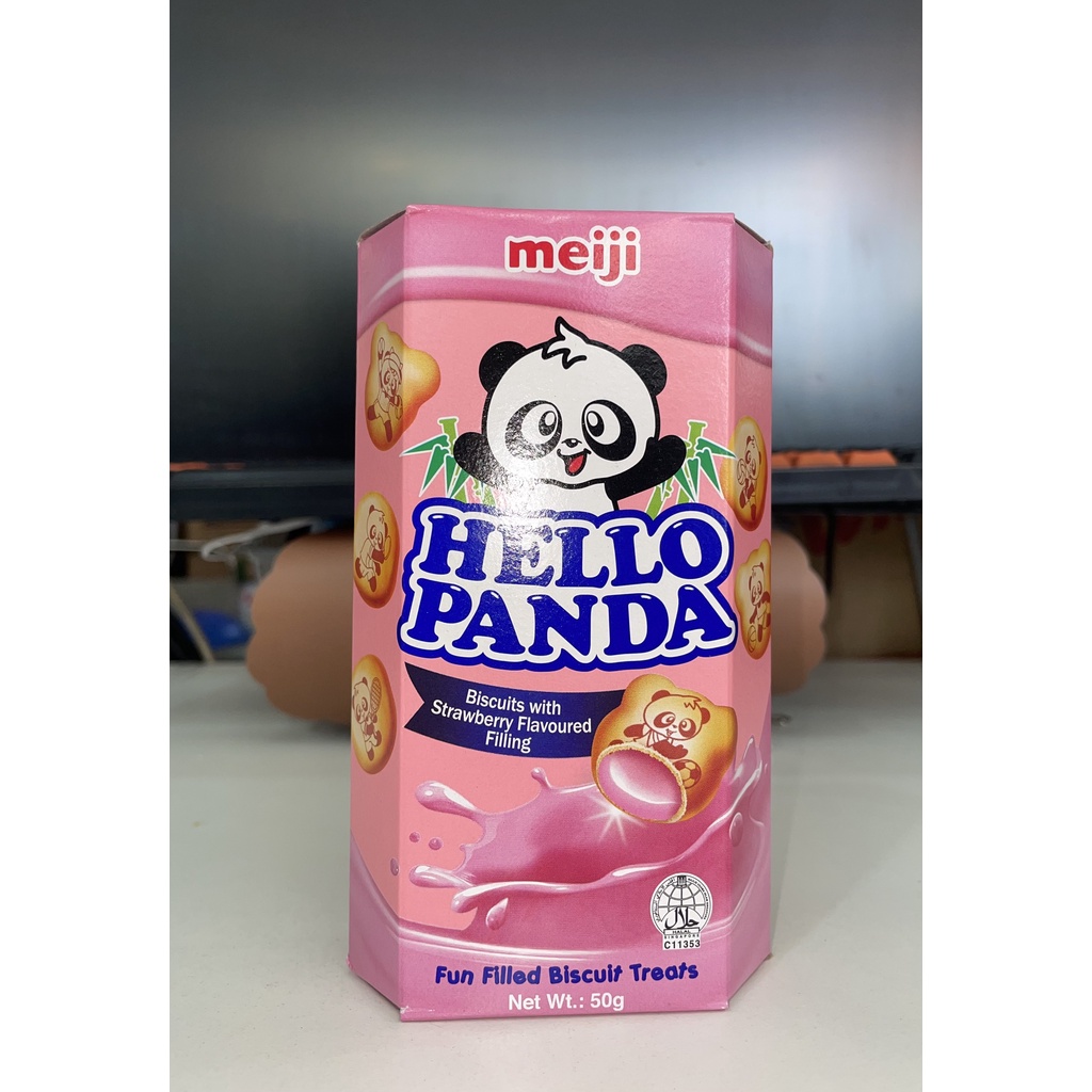 Bánh Gấu Hello Panda Nhân Kem Dâu Meiji (Hộp 50g)