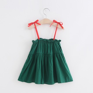 Đầm cotton 2 dây dễ thương cho bé (2-7 tuổi)