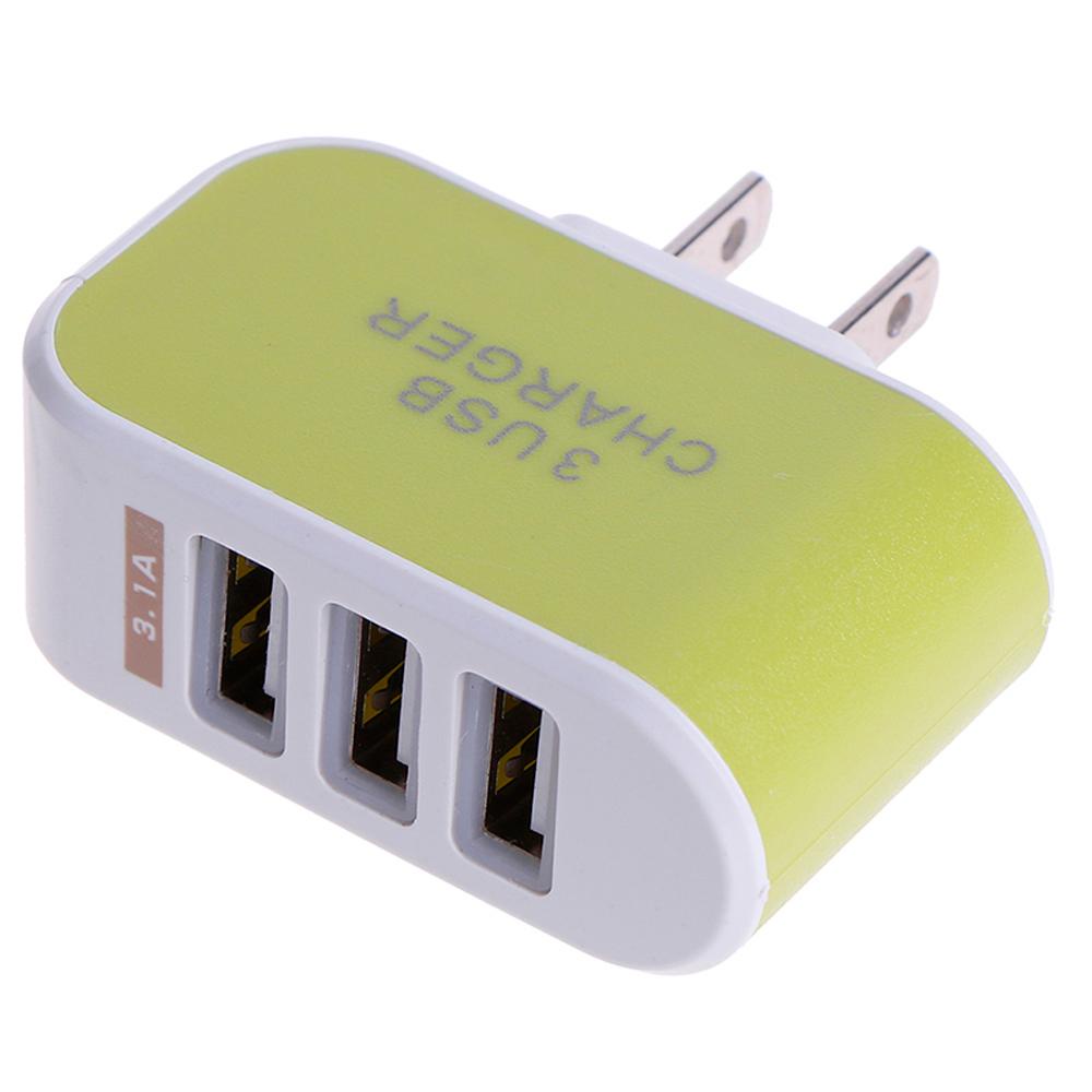 Củ Sạc 3 Cổng USB Có Đèn LED Cho Điện Thoại Di Động