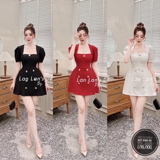 Bigsize hiếu hiếu - đầm đi tiệc cổ vuông sang chảnh 55-100kg