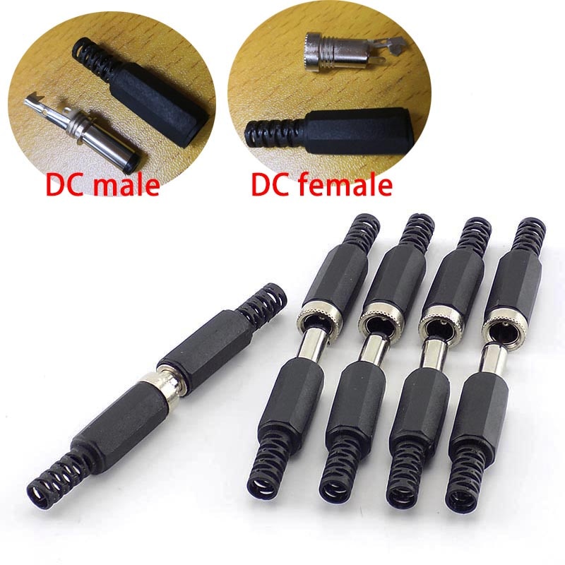 Set 10 Đầu Nối DC Male Female 5.5x2.1mm DC Dành Cho Camera An Ninh Cctv