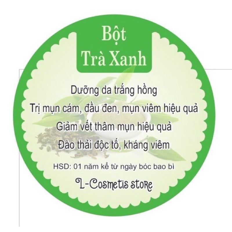 100g bột trà xanh đắp mặt nguyên chất, làm đẹp an toàn | BigBuy360 - bigbuy360.vn