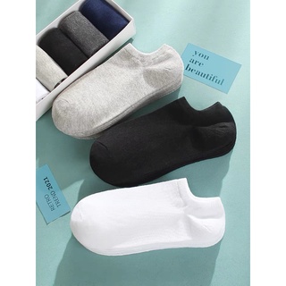 Tất vớ nam nữ trơn cổ ngắn basic [WAZZI.SHOP]
