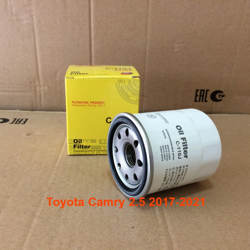 Lọc nhớt C110J-8 dùng cho Toyota Camry 2.5 2017, 2018, 2019, 2020, 2021 90915-YZZA5 JS Asakashi