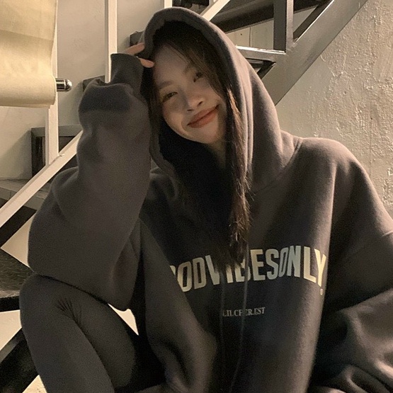 Áo Khoác Hoodie Unisex Nam Nữ GOODVIBESONLY Form Rộng Ulzzang