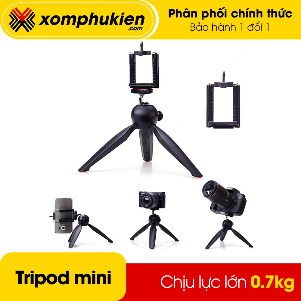 Giá đỡ 3 chân tripod đa năng Yunteng YT-288 tặng kèm giá kẹp điện thoại, máy ảnh