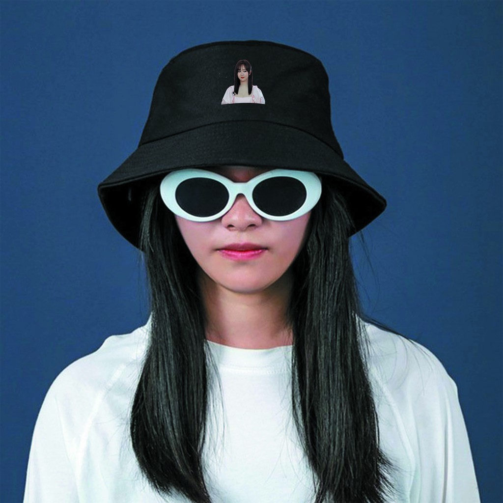 Mũ bucket thần tượng in hình TFBOYS TẠ KHẢ DẦN PHẠM BĂNG BĂNG nón đen đi học đi chơi thời trang