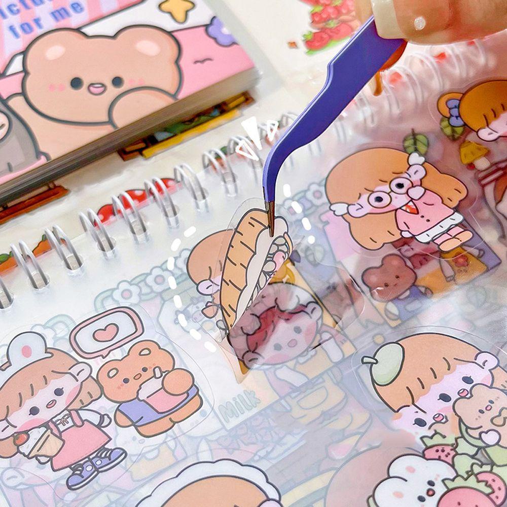 PEWANY Miếng Dán Trang Trí Hình Gấu Hoạt Hình Dễ Thương