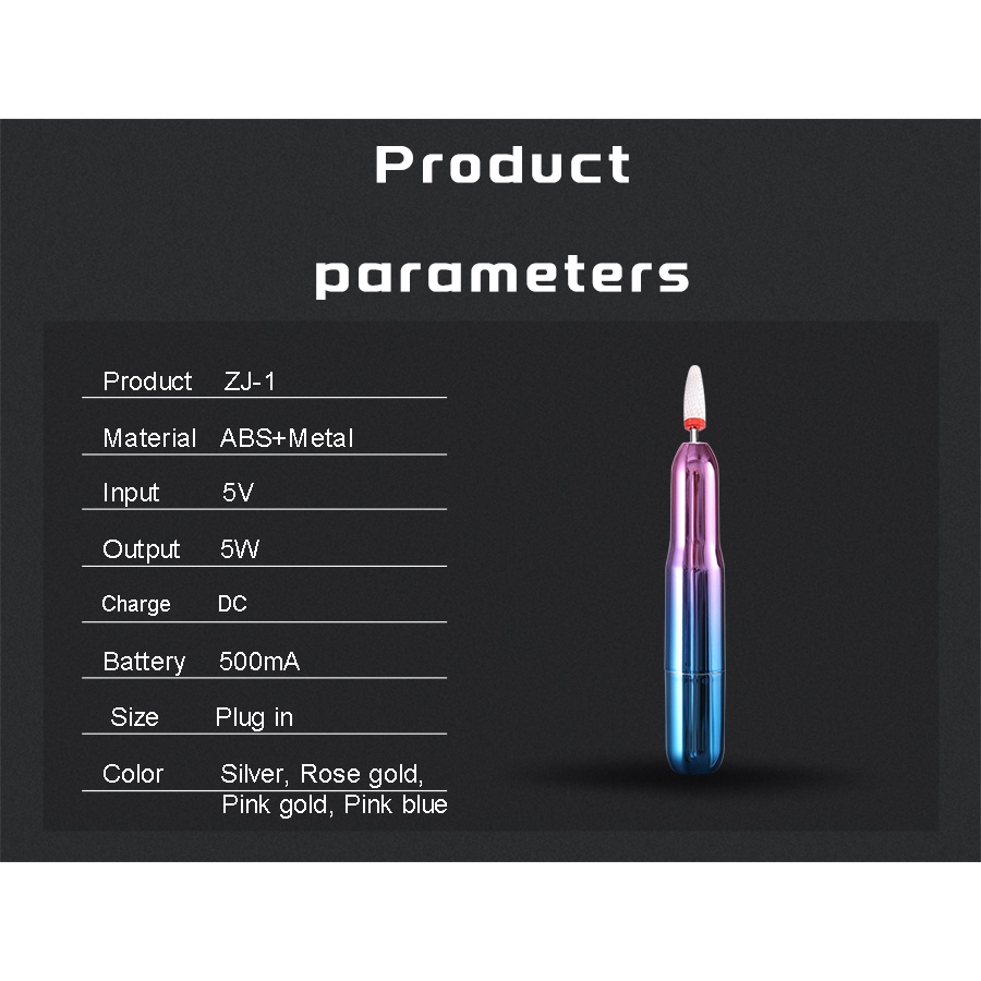 Bộ 14 Bút Mài Móng Tay Mini Đầu Cắm USB