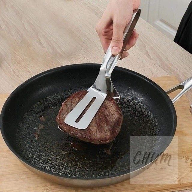 Dụng Cụ Kẹp Gắp Thức Ăn Nóng Và Lật Đồ Chiên Rán Đa Năng Chất Liệu Inox ( XẺNG GẮP ) G5