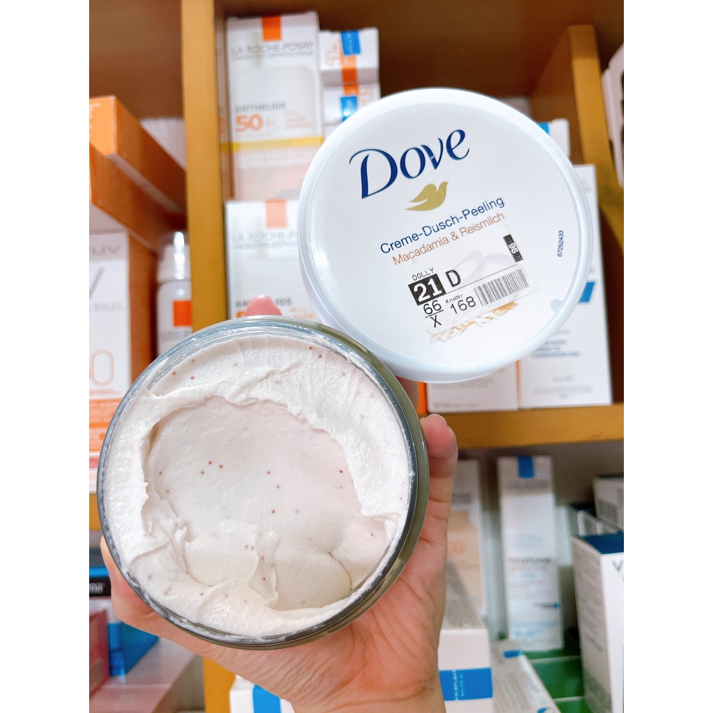 [Bản US] Kem Tẩy Tế Bào Chết Body Dove Lựu - Macadamia 225ml