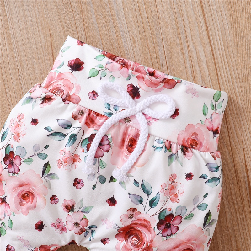 Set đồ 3 món Mikrdoo gồm áo hoodie vải cotton tay dài màu đỏ quần dài và băng đô nơ hoa xinh mùa thu dành cho bé