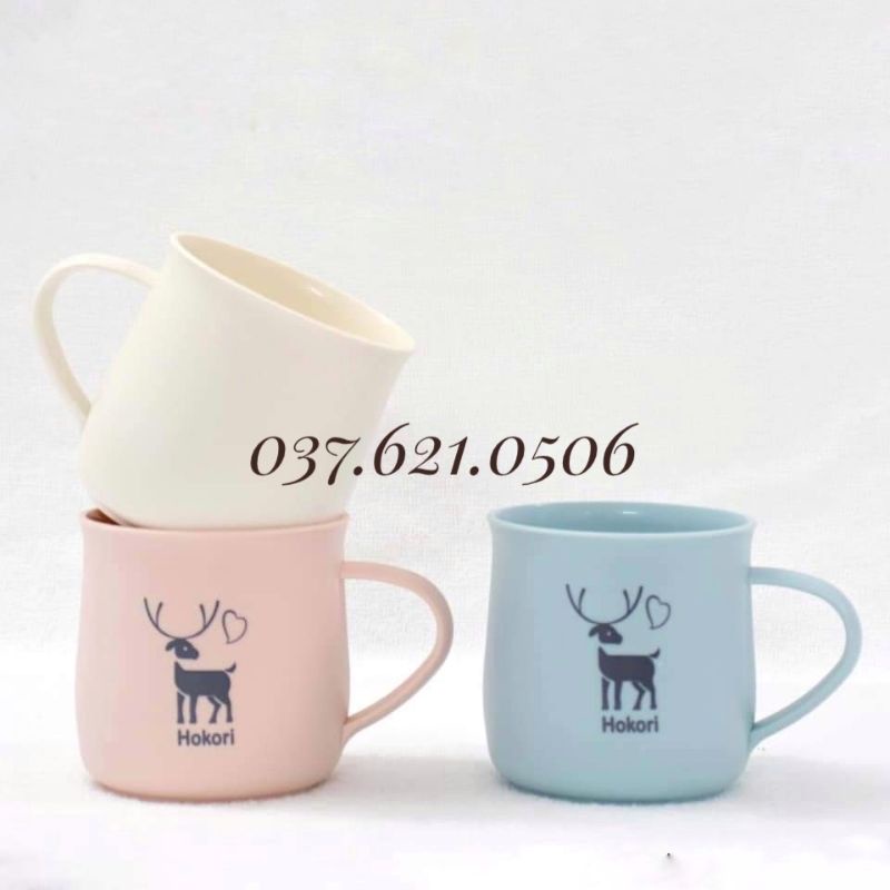 Cốc nhựa, cốc uống nước, cốc đánh răng 350ml có quai xinh xắn 6369