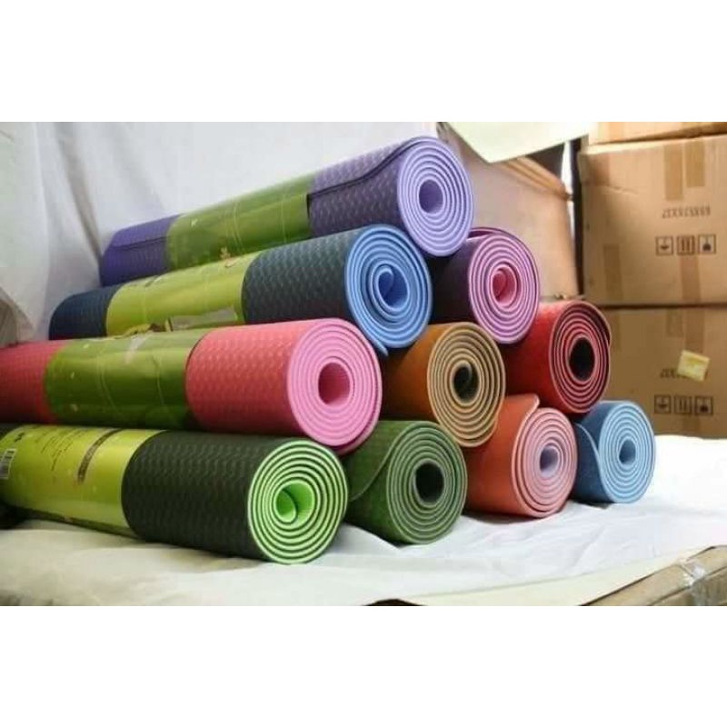 Thảm tập yoga gym chống trượt tpe cao cấp 2 lớp dày 6mm tập tại nhà T2L