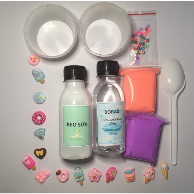 (BK8) BỘ KIT SLIME BƠ - DỤNG CỤ LÀM SLIME BƠ GIÁ RẺ