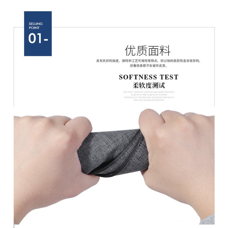 Ví dài vải canvas siêu mỏng thời trang cho nam