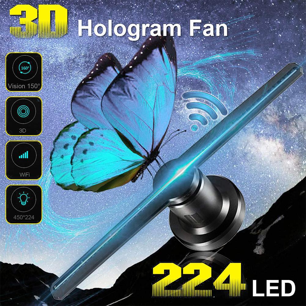 Quạt 3D Hologram Máy chiếu Ánh sáng Quảng cáo Màn hình LED Quạt hình ảnh Holographic Đèn hình ảnh 9D