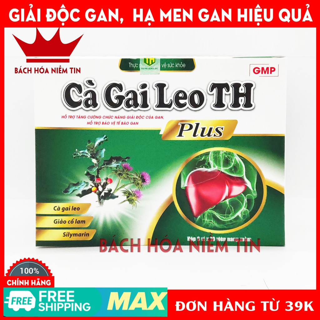 Viên uống giải độc gan CÀ GAI LEO TH - Thành phần 100% thảo dược giúp thải độc gan, thanh nhiệt, hạ men gan