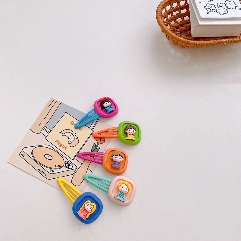 Túi 5 kẹp CÔNG CHÚA xinh xắn cho bé 5cm
