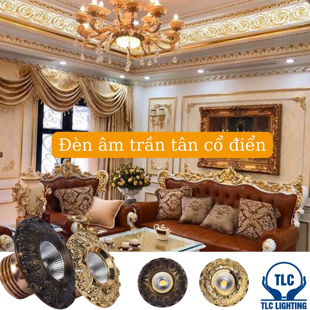 Đèn tường tân cổ điển, Đèn âm trần tân cổ điển- chống cháy, tuổi thọ cao-Thiết kế sang trong, quý phái-BH 2 NĂM 1 ĐỔI 1