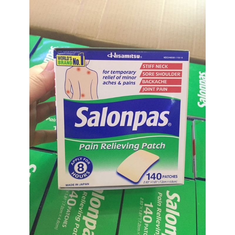MIẾNG DÁN SALONPAS NHẬP MỸ - HỘP 140 - CÓ TÁCH LẺ