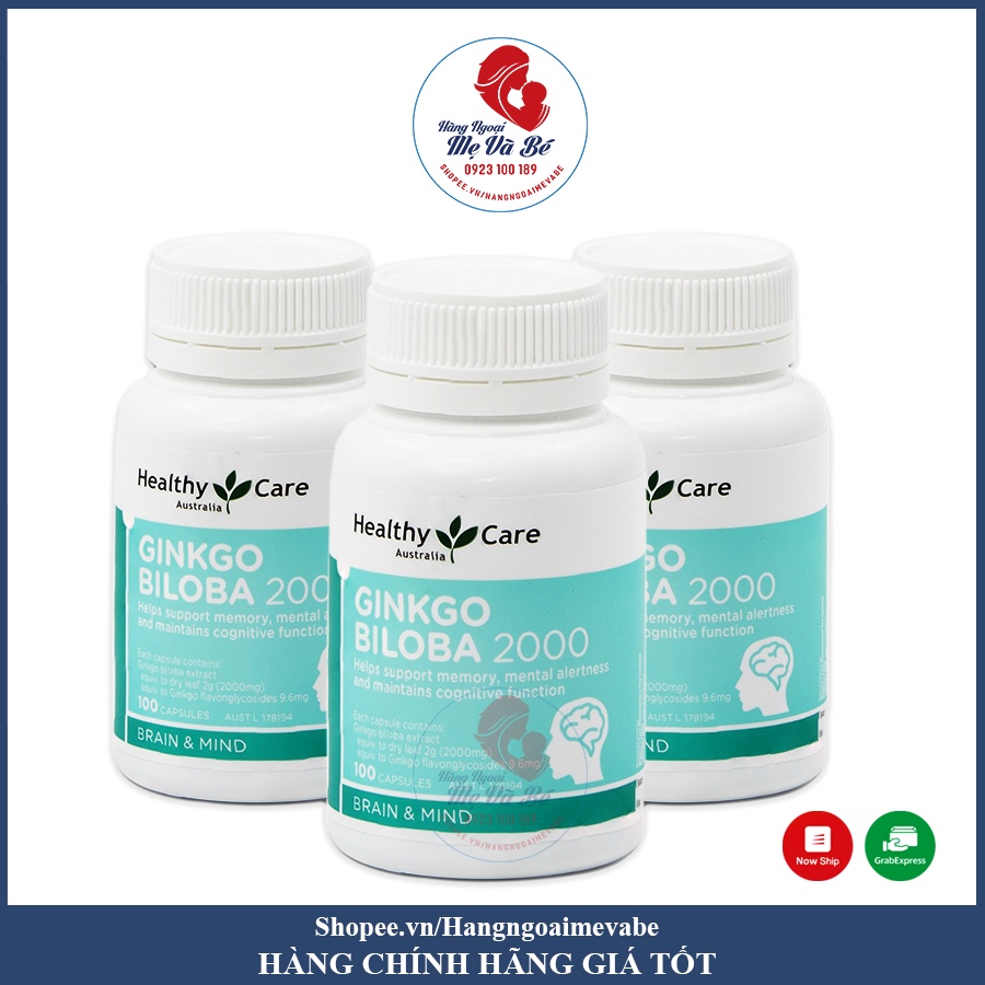 Bổ não Ginkgo Biloba 2000, viên uống bổ não, tuần hoàn máu não, tăng cường trí nhớ