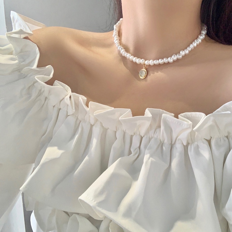 VÒNG CỔ CHOKER HẠT NGỌC - MELY D123