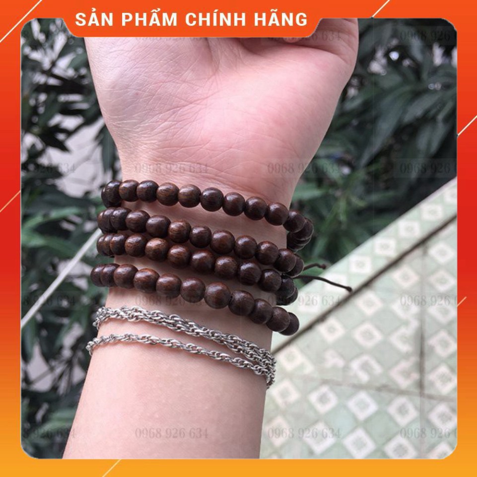 Vòng Trầm 108 Hạt🌸FREESHIP🌸Vòng Tay Trầm Tốc Chuỗi Tràng Hạt 6 Ly Phong Thủy Nam Nữ