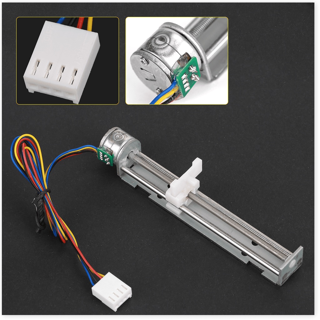 Động Cơ Bước DC 12V Với Thanh Trượt Ốc Vít Tuyến Tính Cho Máy Khắc Laser DIY