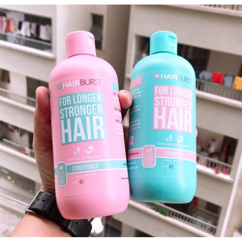 ( CHÍNH HÃNG ) Bộ Dầu Gội Xả HairBurst For Longer Stronger Hair Shampoo & Conditioner