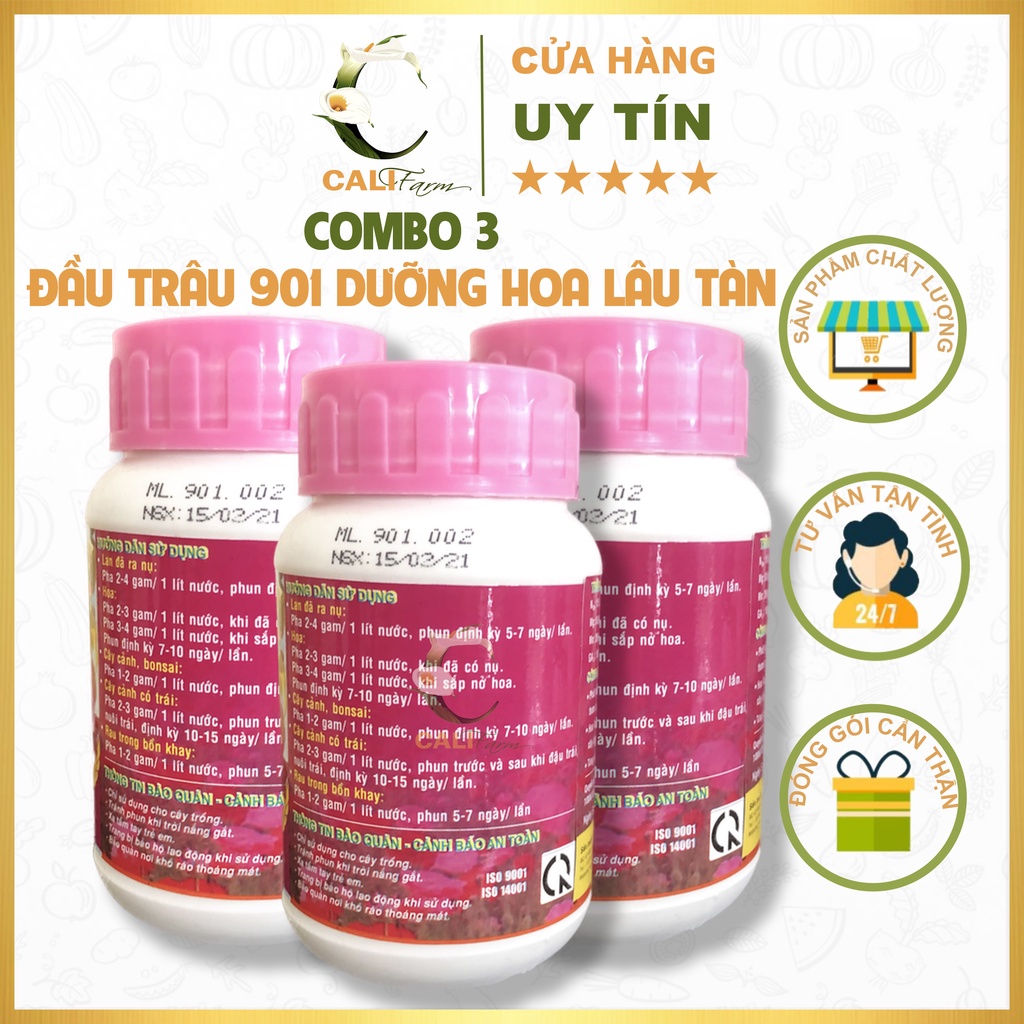 Phân bón đầu trâu 901 - dùng cho hoa lan và cây kiểng 100g