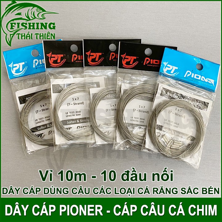 Dây câu, Cáp câu cá Pioner chuyên dùng câu cá chim và các loại cá răng sắc bén