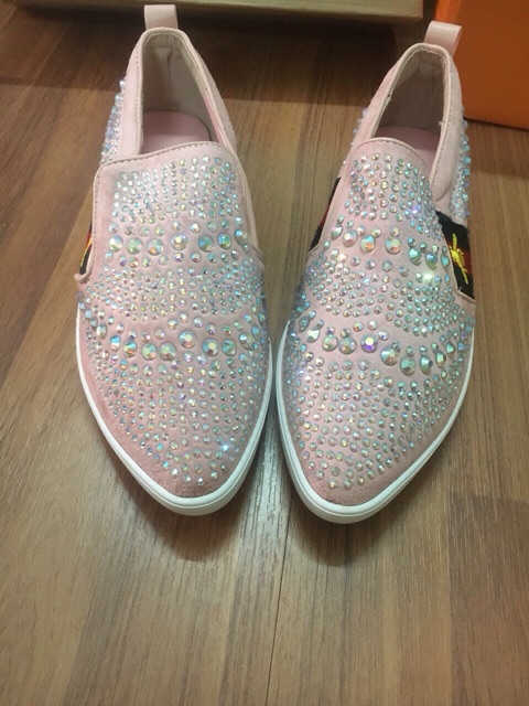 Giày lười nữ đính đá hàng thiết kế, hàng cao cấp | BigBuy360 - bigbuy360.vn