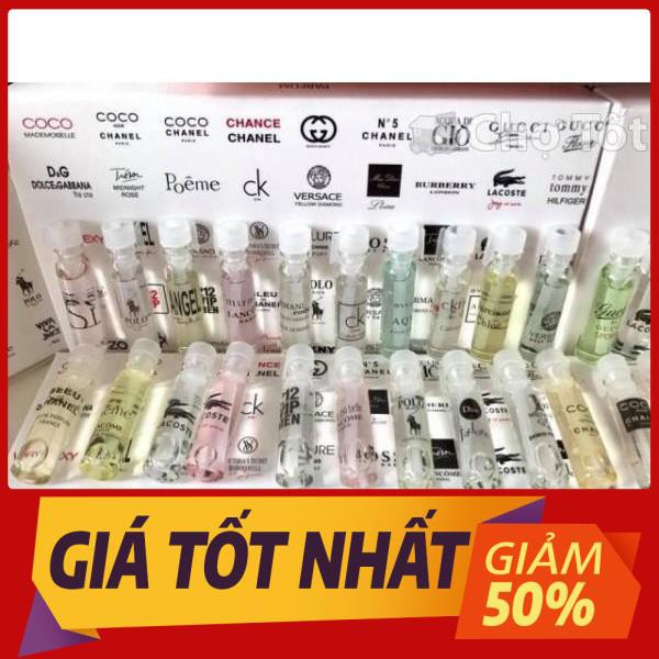 Set 20 lọ nước hoa mini hàng xuất khẩu chất lượng cao - Bộ nước hoa lưu hương cực lâu, hương thơm quyến rũ | Thế Giới Skin Care