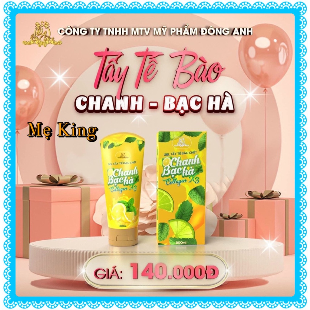 Tẩy Tế Bào Chanh Bạc Hà Collagen X3 - Tẩy Tế Bào Colagen X3 Mỹ Phẩm Đông Anh