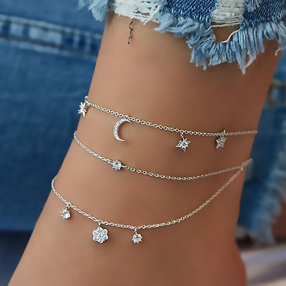 Lắc chân mặt hình chữ thập thời trang cho nữ
