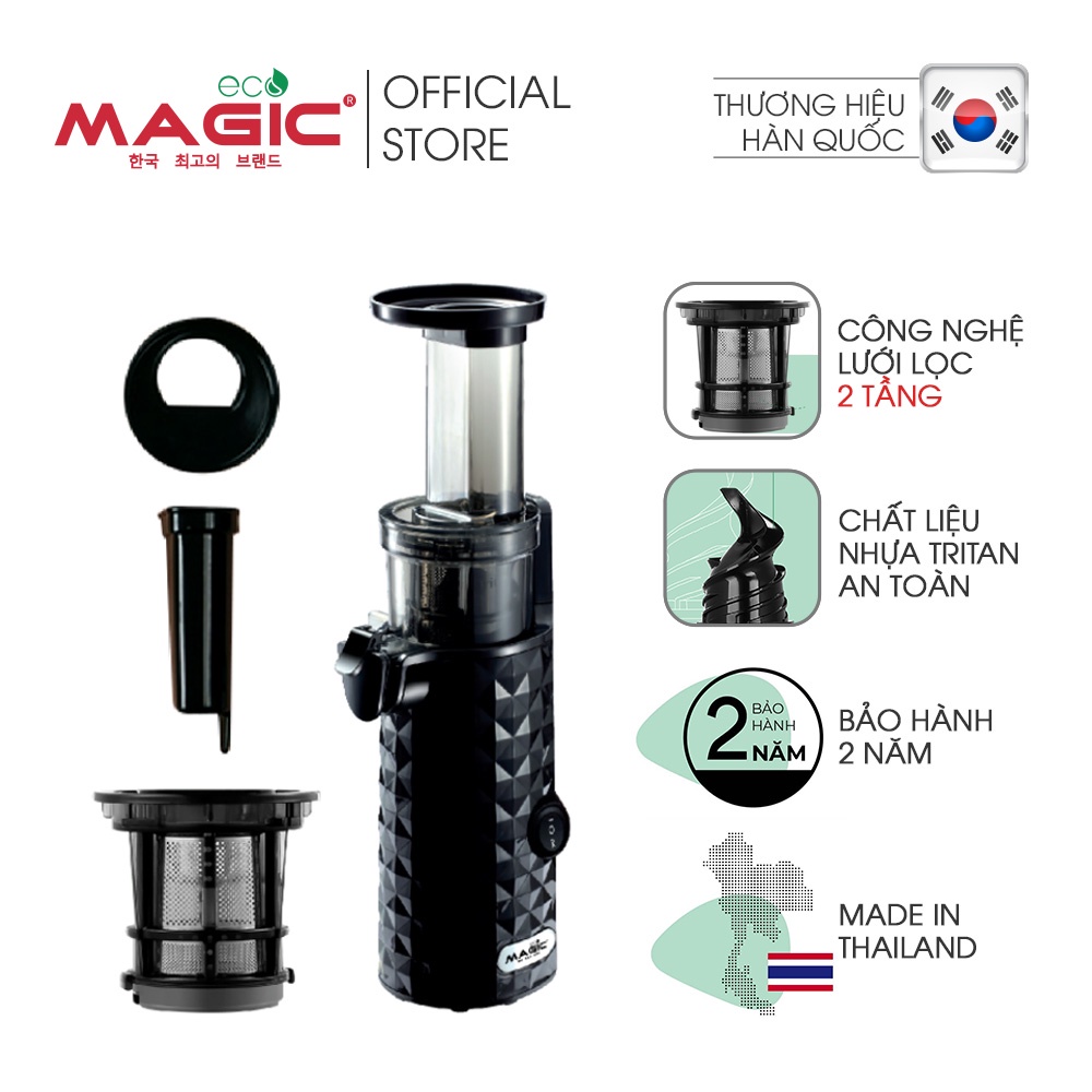 Máy ép chậm thế hệ mới Magic Eco AC130 MADE IN THAILAND,nhỏ gọn lắp ráp nhanh,giảm tiếng ồn,bảo hành chính hãng