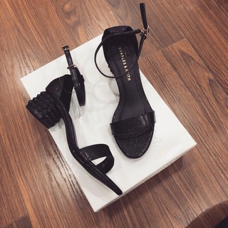 GIÀY SANDAL GÓT ĐÁ ĐEN