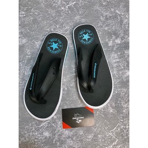 Dép Converse đen logo xanh chính hãng