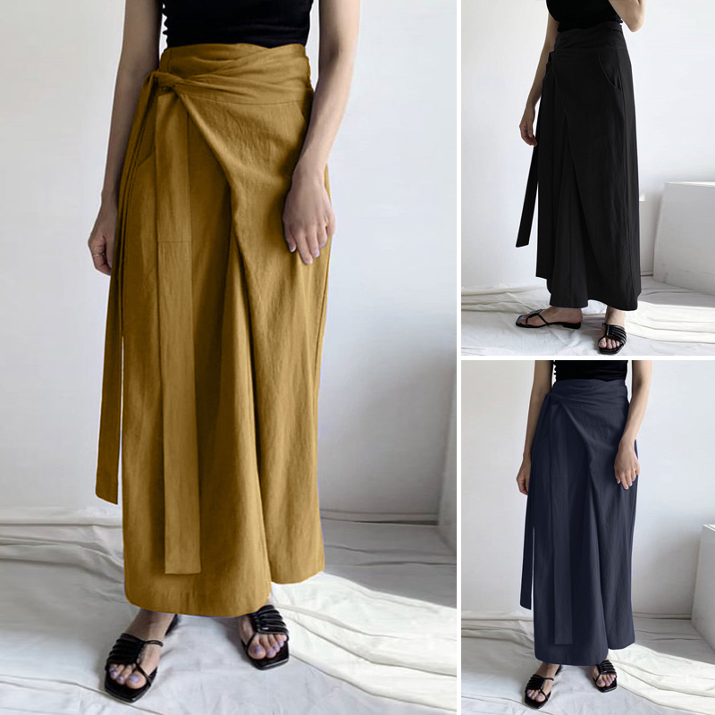 Chân Váy Maxi Nữ Celmia Dáng Rộng Lưng Cao Co Giãn Phong Cách Bohemian Độc Đáo | BigBuy360 - bigbuy360.vn