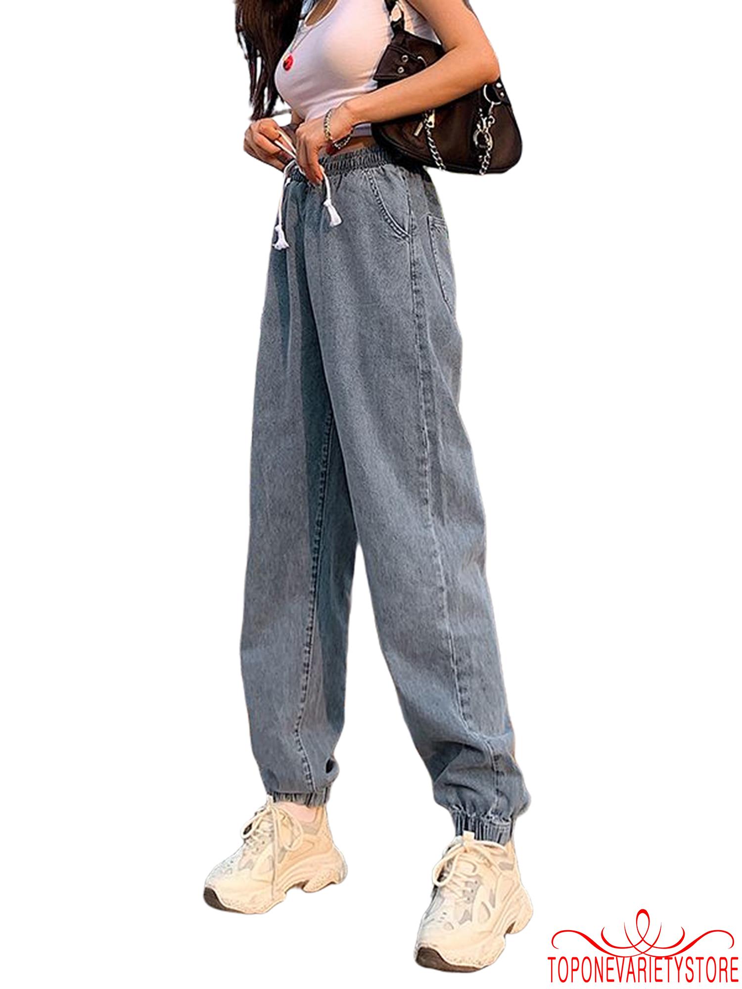 Quần Jean Lưng Thun Dây Rút Phong Cách Năng Động Trẻ Trung Dành Cho Nữ | BigBuy360 - bigbuy360.vn