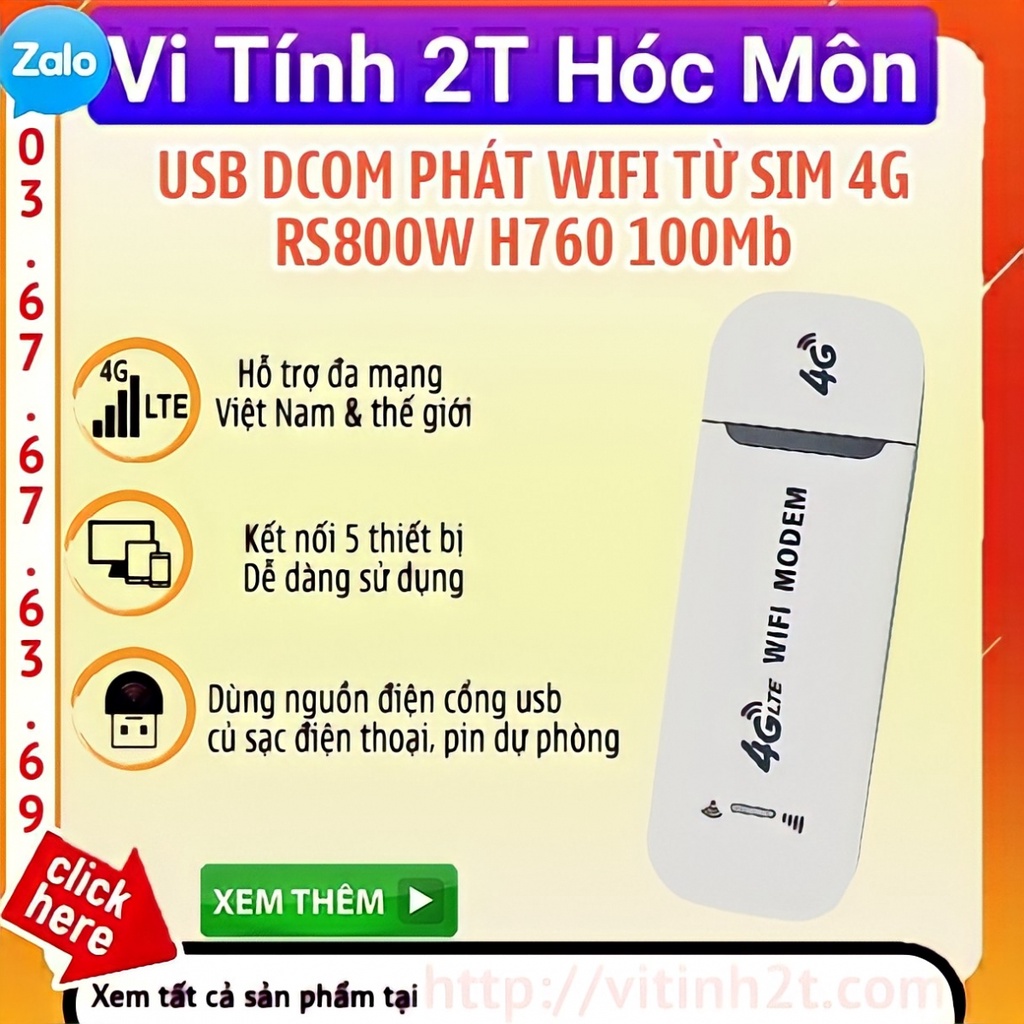 USB PHÁT WIFI 4G LTE TỪ SIM ĐIỆN THOẠI KẾT NỐI 5 USER TỐC ĐỘ CAO 150MPS