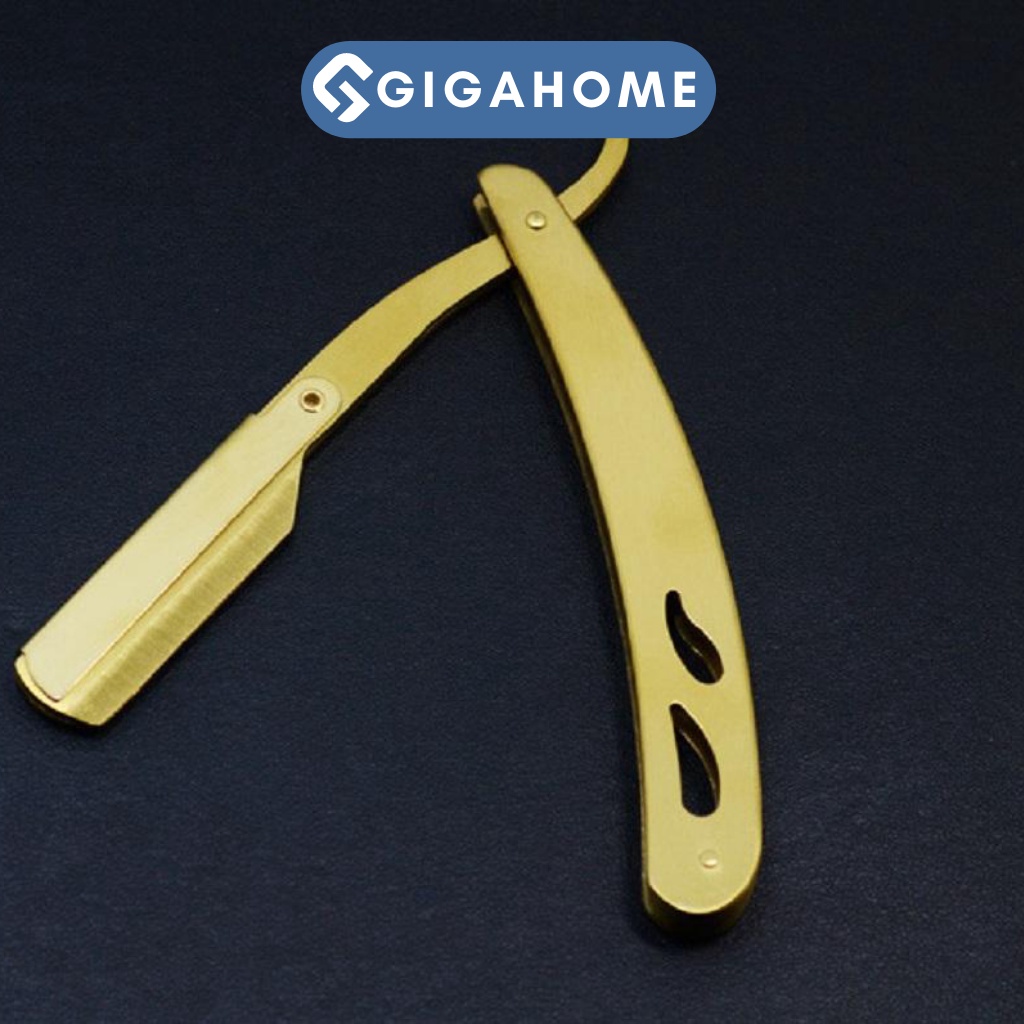 Dao Cạo Râu Hai Lưỡi Bằng Thép Không Gỉ GIGAHOME Cổ Điển Tiện Dụng Cho Salon 7373
