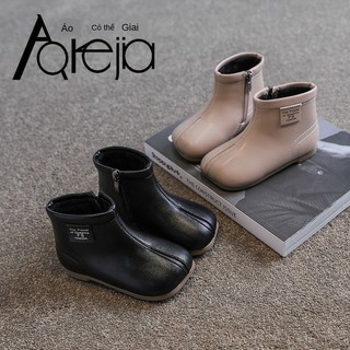 Giày bốt trẻ em bé gái Martin bông mùa thu và đông 2020 kiểu mới Anh cho công chúa ngắn cộng với nhung <