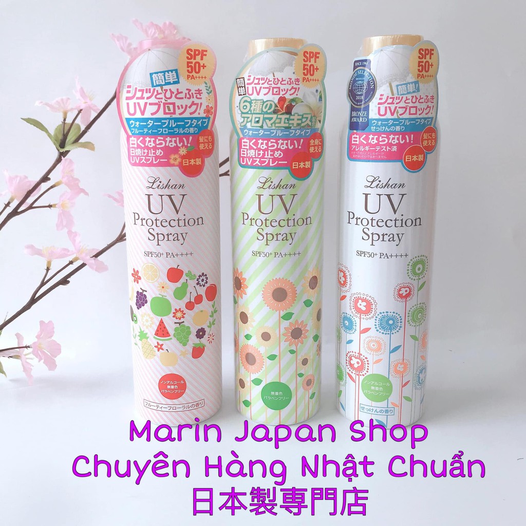 (Sale450k--&gt;&gt; 290k) Xịt Chống Nắng Lishan UV Protection Spray Nhật Bản