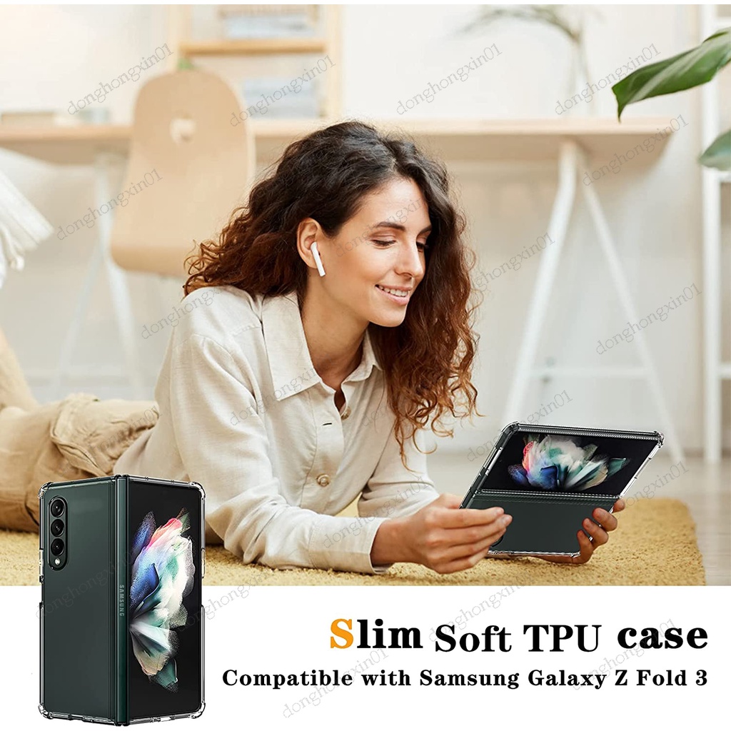 Ốp Điện Thoại Trong Suốt Siêu Mỏng Chống Sốc Cho Samsung Galaxy Z Fold 4 5G