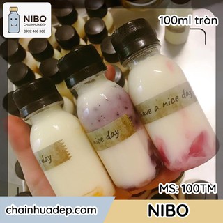 [Chai nhựa 100ml] 100 chai đựng sữa chua | MS: 100TM