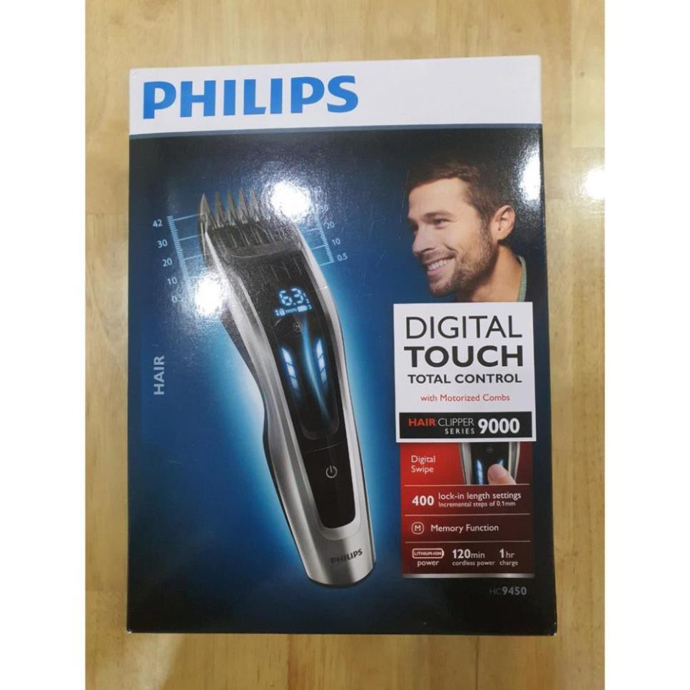 Tông đơ cắt tóc không dây thương hiệu cao cấp Philips HC9450/15 - Chính hãng, bảo hành 12 tháng