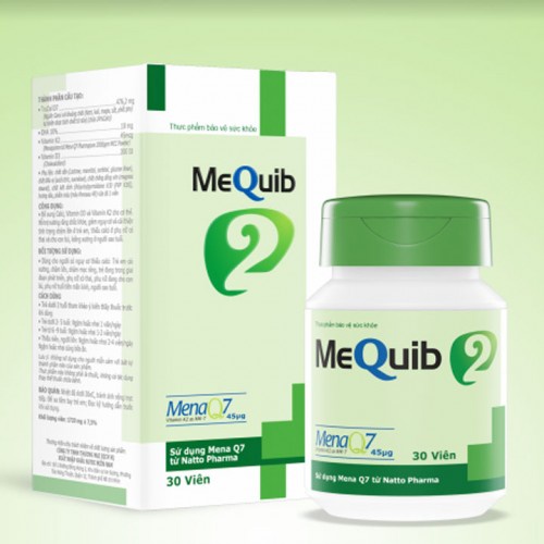 Mequib 2 - Viên ngậm tăng chiều cao bổ sung vitamin D3 và K2 hộp 20 viên