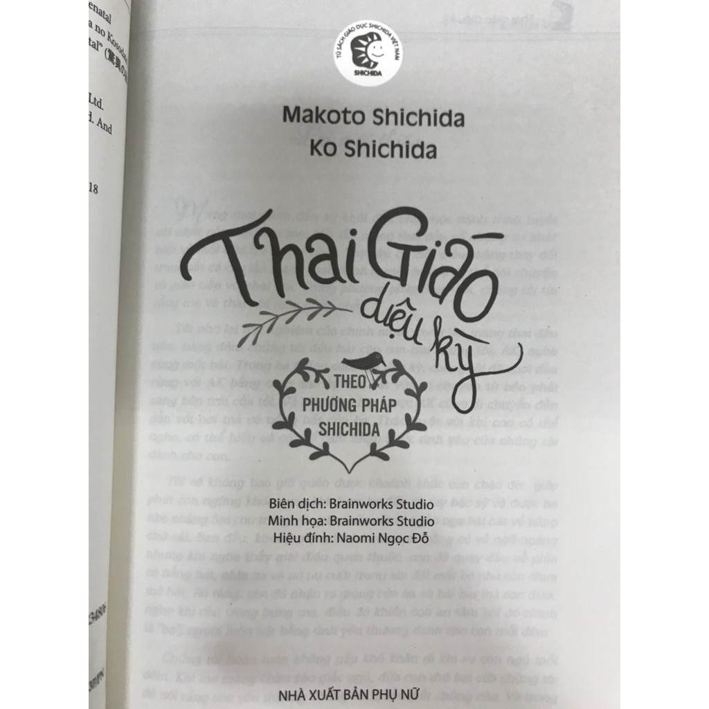 Sách - Thai Giáo Diệu Kỳ Theo Phương Pháp Shichida (Phiên bản đen trắng)